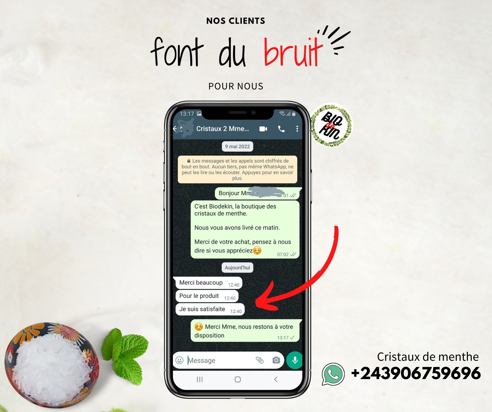 Cristaux de menthe pure 15g – Image 5